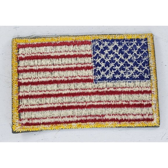 Vintage American Flag Patch Military Star and Stripes - Picture 2 of 2